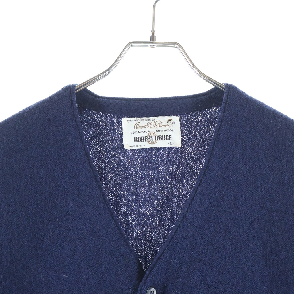VINTAGE(ヴィンテージ) 60S VINTAGE ARNORD PALMER ROBERT BRUCE ALPACA WOOL CARDIGAN ヴィンテージ USA製 アルパカウール ニットカーディガン ブルー