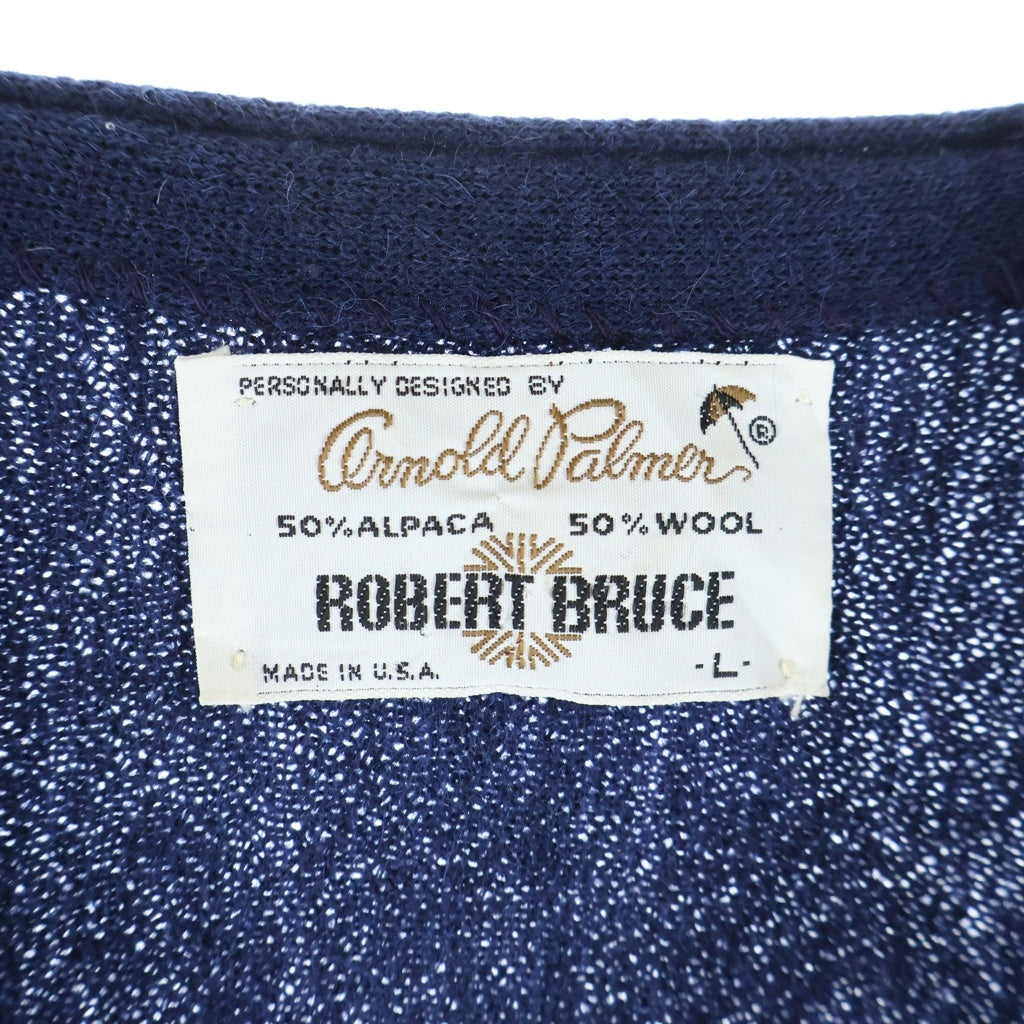 VINTAGE(ヴィンテージ) 60S VINTAGE ARNORD PALMER ROBERT BRUCE ALPACA WOOL CARDIGAN ヴィンテージ USA製 アルパカウール ニットカーディガン ブルー
