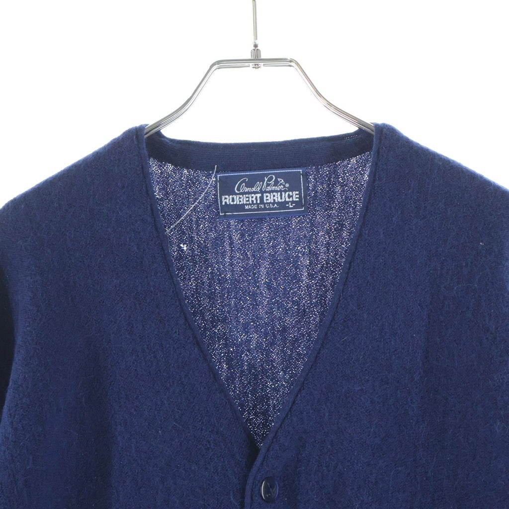 VINTAGE(ヴィンテージ) 80S VINTAGE DEADSTOCK ARNORD PALMER ROBERT BRUCE ALPACA WOOL CARDIGAN ヴィンテージ USA製 アルパカウール ニットカーディガン ブルー