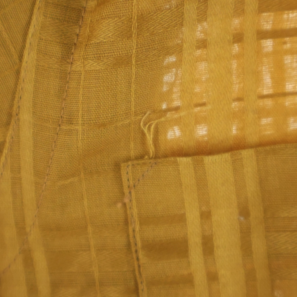 VINTAGE(ヴィンテージ) 60S VINTAGE JAYSON L/S COTTON OPEN COLLAR SHIRT ヴィンテージ ジェイソン チェック刺繍 USA製 長袖コットンオープンカラー 開襟シャツ イエロー