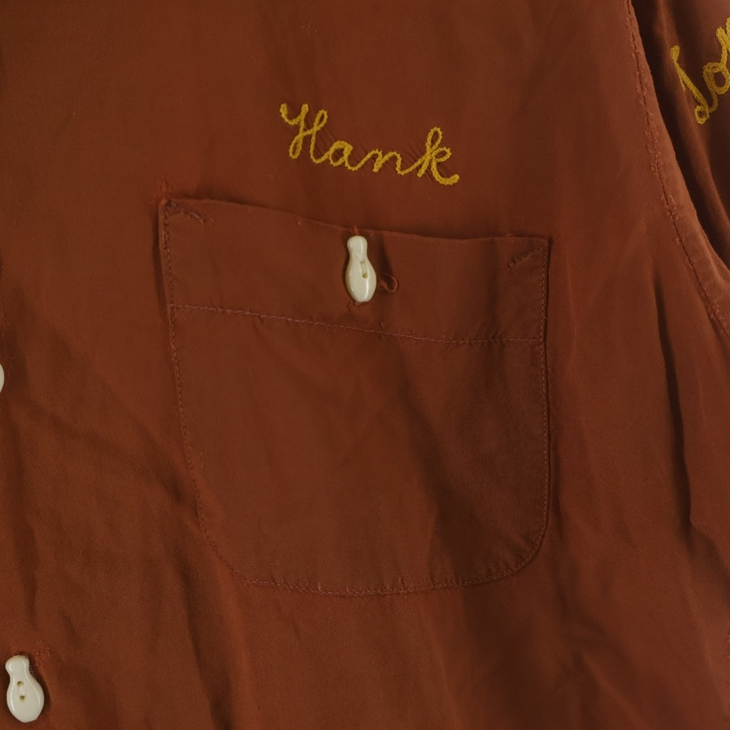 VINTAGE(ヴィンテージ) 60S VINTAGE AIR-FLO S/S BOWLING SHIRT ヴィンテージ 半袖レーヨン ボーリングシャツ オレンジ