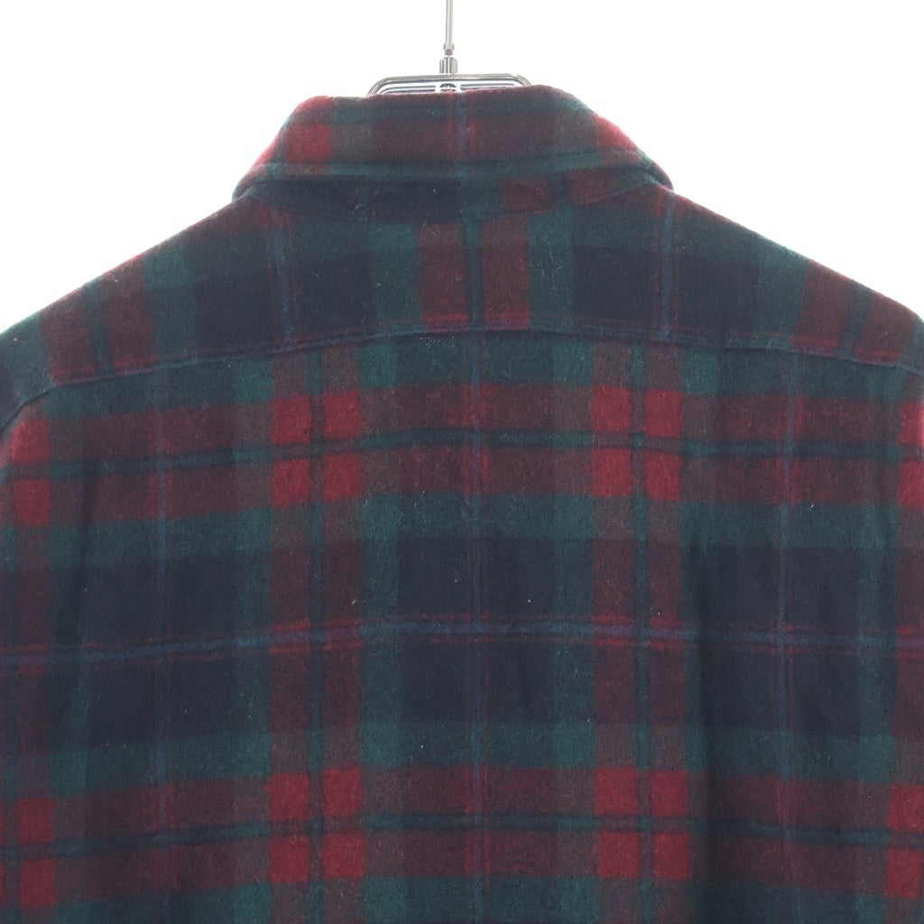 PENDLETON(ペンドルトン) 70S VINTAGE L/S CHECK WOOL BOARD SHIRT ヴィンテージ USA製 チェック柄 長袖ウール ボードシャツ レッド/グリーン