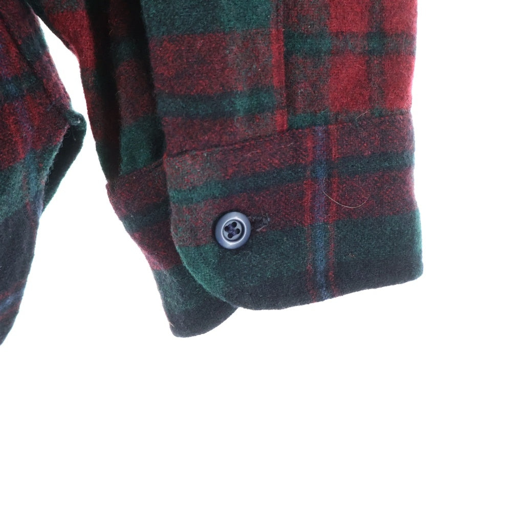 PENDLETON(ペンドルトン) 70S VINTAGE L/S CHECK WOOL BOARD SHIRT ヴィンテージ USA製 チェック柄 長袖ウール ボードシャツ レッド/グリーン