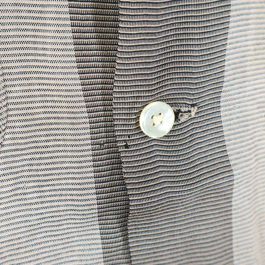 VINTAGE(ヴィンテージ) 60S VINTAGE L/S OPEN COLLAR SHIRT ヴィンテージ ストライプデザイン 長袖オープンカラー 開襟シャツ グレー