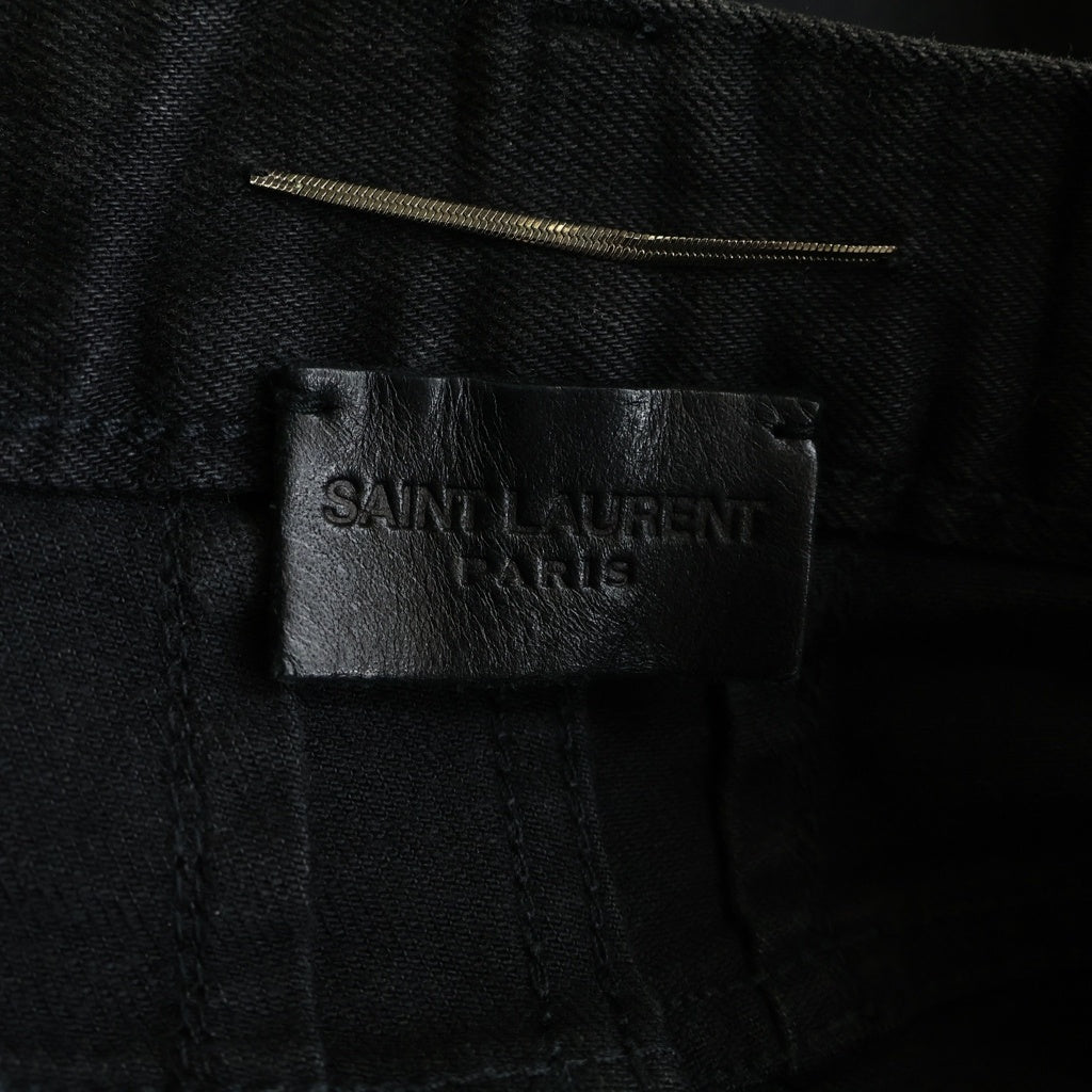 SAINT LAURENT PARIS(サンローランパリ) 14AW エディ期 クラッシュ加工 スキニーデニムパンツ ブラック 362284