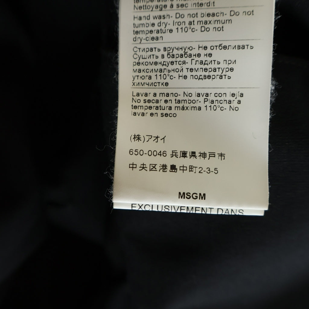 MSGM(エムエスジーエム) 24SS フローラルプリント ダブルブレストジャケット ブラック 3641MDG26X