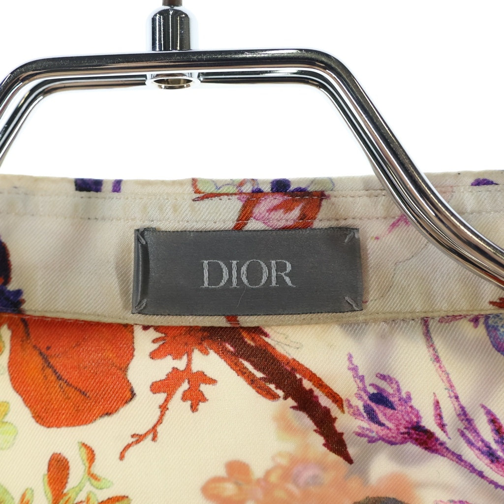 DIOR(ディオール) 19SS ×KAWS カウズ BEEエンブロイダリー 総柄シルク長袖シャツ ホワイト 923C561W6016