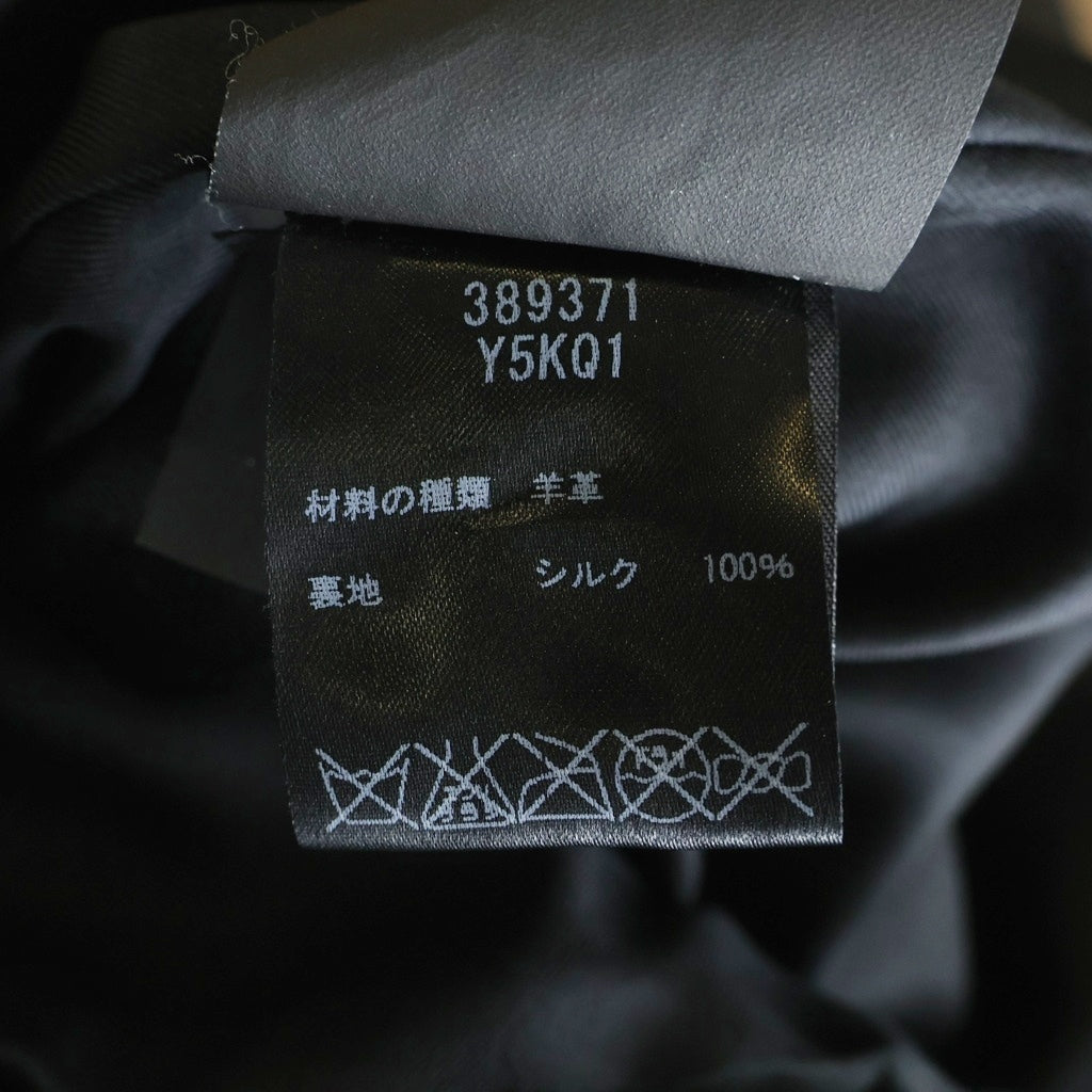 SAINT LAURENT PARIS(サンローランパリ) 3B ステンカラー ラムレザージャケット ブラック 389371 Y5KQ1