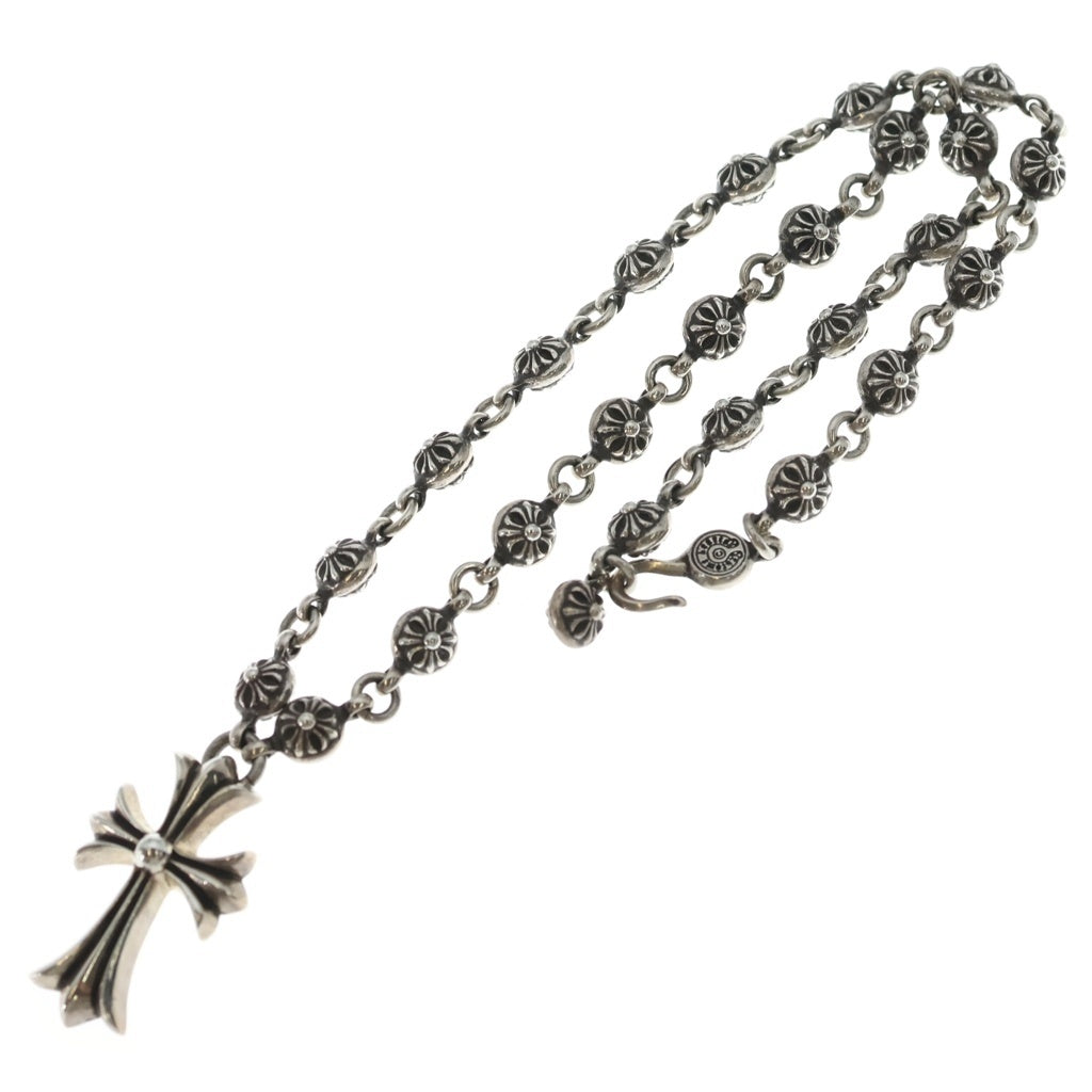 CHROME HEARTS(クロムハーツ) #1 CRSBL CHN SML CH CRS クロスボールチェーン スモールCHクロス ネックレス シルバー BCA193