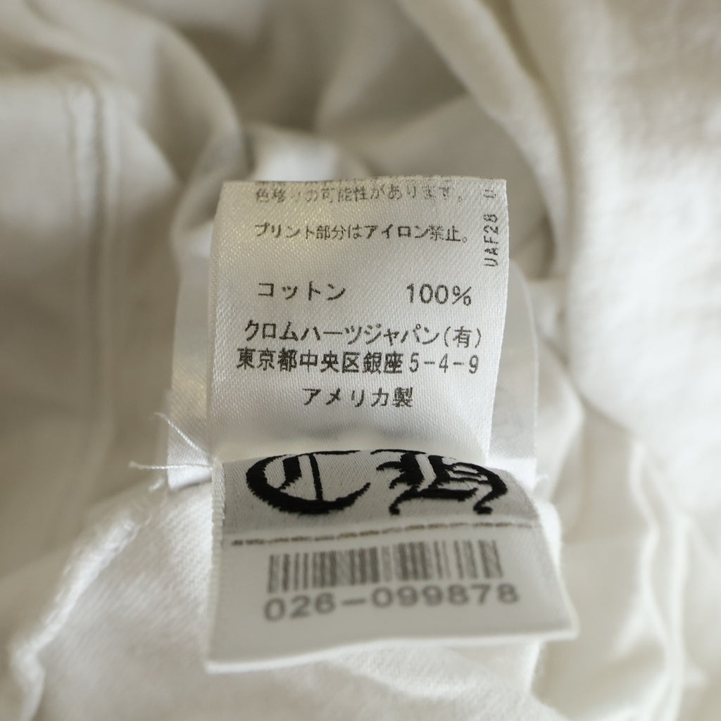 CHROME HEARTS(クロムハーツ) CH TEE サイドTバー スクロールロゴ クルーネック半袖ポケットTシャツ カットソー ホワイト