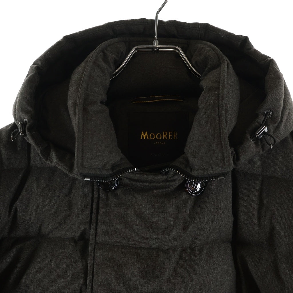 MOORER(ムーレー) FLORIO-LL フローリオ カシミヤ ウール フーデッドダウンジャケット ブラウン