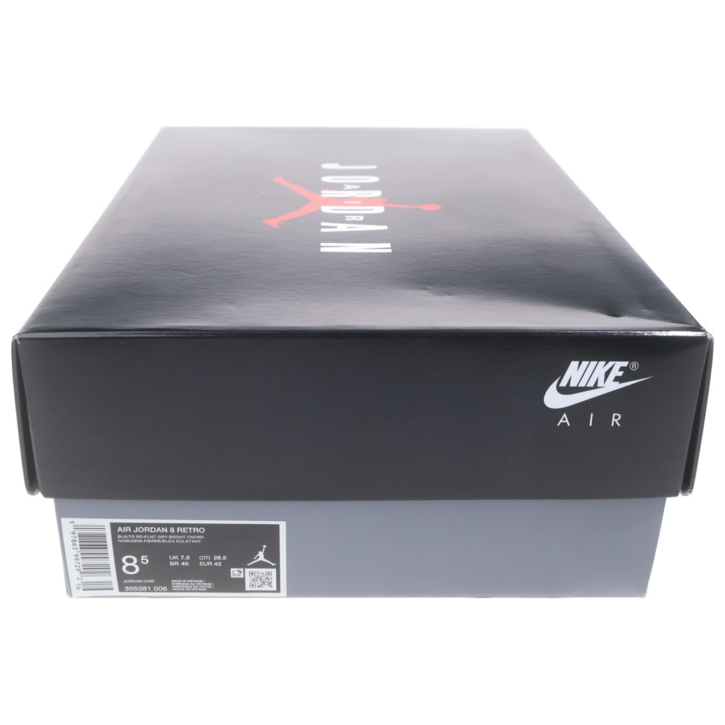 NIKE(ナイキ) AIR JORDAN 8 RETRO AQUA エアジョーダン 8 アクア ハイカットスニーカー ブラック US8.5/26.5cm 305381-006