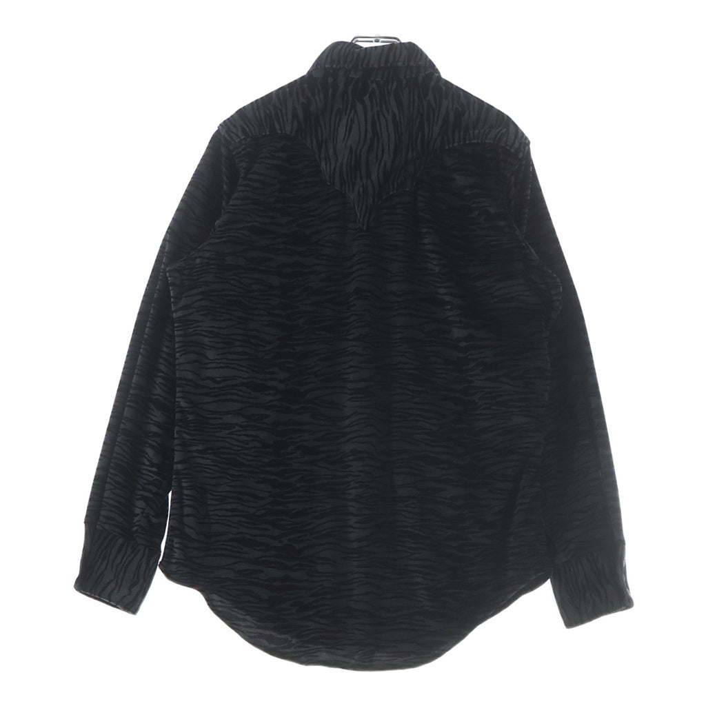 VINTAGE(ヴィンテージ) 60-70S VINTAGE ROCK MOUNT L/S WESTERN SHIRT ヴィンテージ ロックマウント USA製 ベロア 長袖ウェスタンシャツ グレー/ブラック