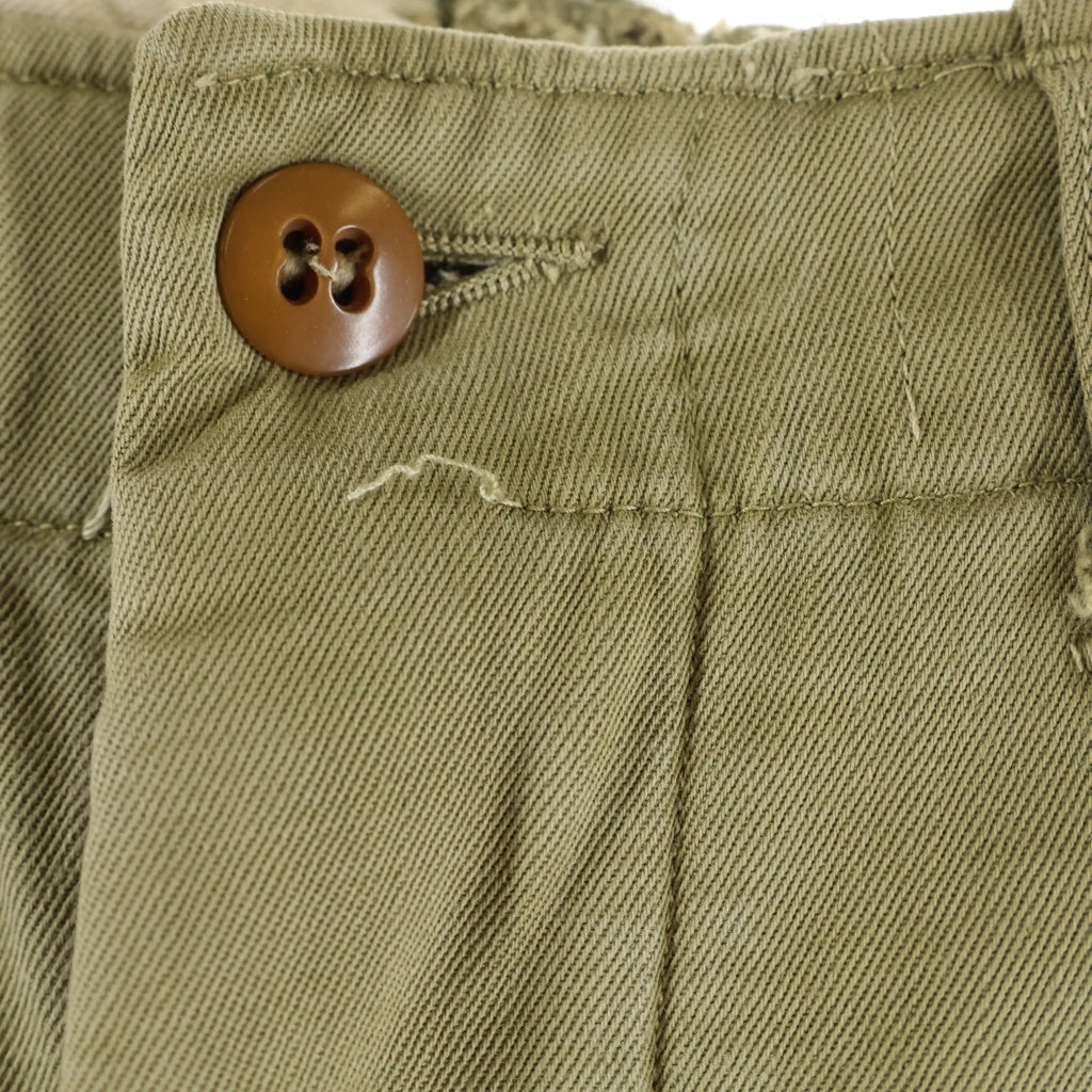 VINTAGE(ヴィンテージ) 40S M-41 U.S.ARMY WOOL-LINED CHINO TROUSERS ヴィンテージ ユーエスアーミー 米国陸軍 ウールライナー付 尿素ボタン ボタンフライ チノパンツ ベージュ