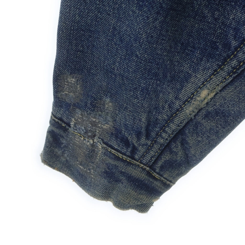 Levi's(リーバイス) 50-60S VINTAGE 517XX ヴィンテージ セカンド ボタン裏刻印なし ハギ付 裏地ブランケット USA製 両面タブ BIGE デニムトラッカージャケット インディゴ