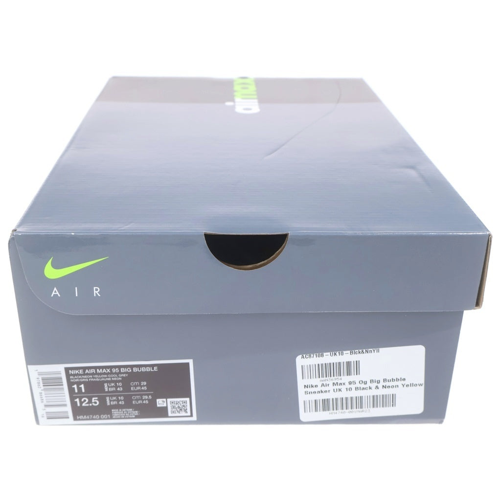 NIKE(ナイキ) AIR MAX 95 OG BIG BABBLE NEON YELLOW エアマックス ビッグバブル ネオンイエロー ローカットスニーカー グレー/イエロー US11/29cm HM4740-001