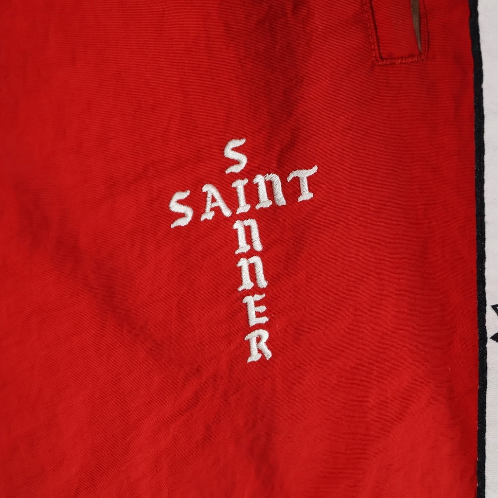 SAINT MICHAEL(セントマイケル) TRACK PANTS SIDE TAPE サイドテープ ナイロン トラックパンツ レッド SM-YS8-0000-067