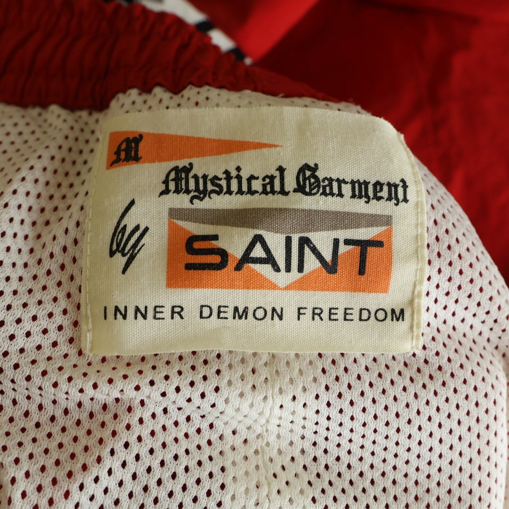 SAINT MICHAEL(セントマイケル) TRACK PANTS SIDE TAPE サイドテープ ナイロン トラックパンツ レッド SM-YS8-0000-067