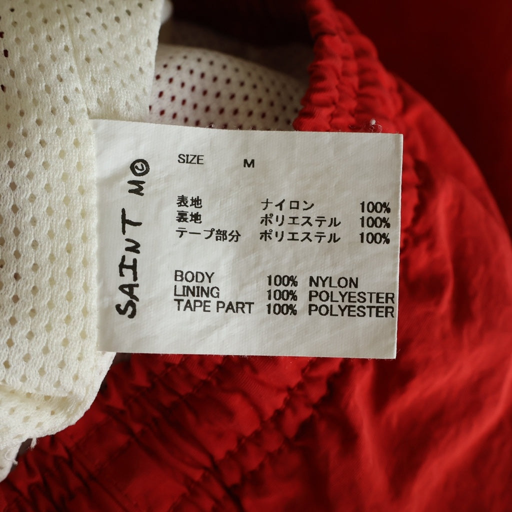 SAINT MICHAEL(セントマイケル) TRACK PANTS SIDE TAPE サイドテープ ナイロン トラックパンツ レッド SM-YS8-0000-067