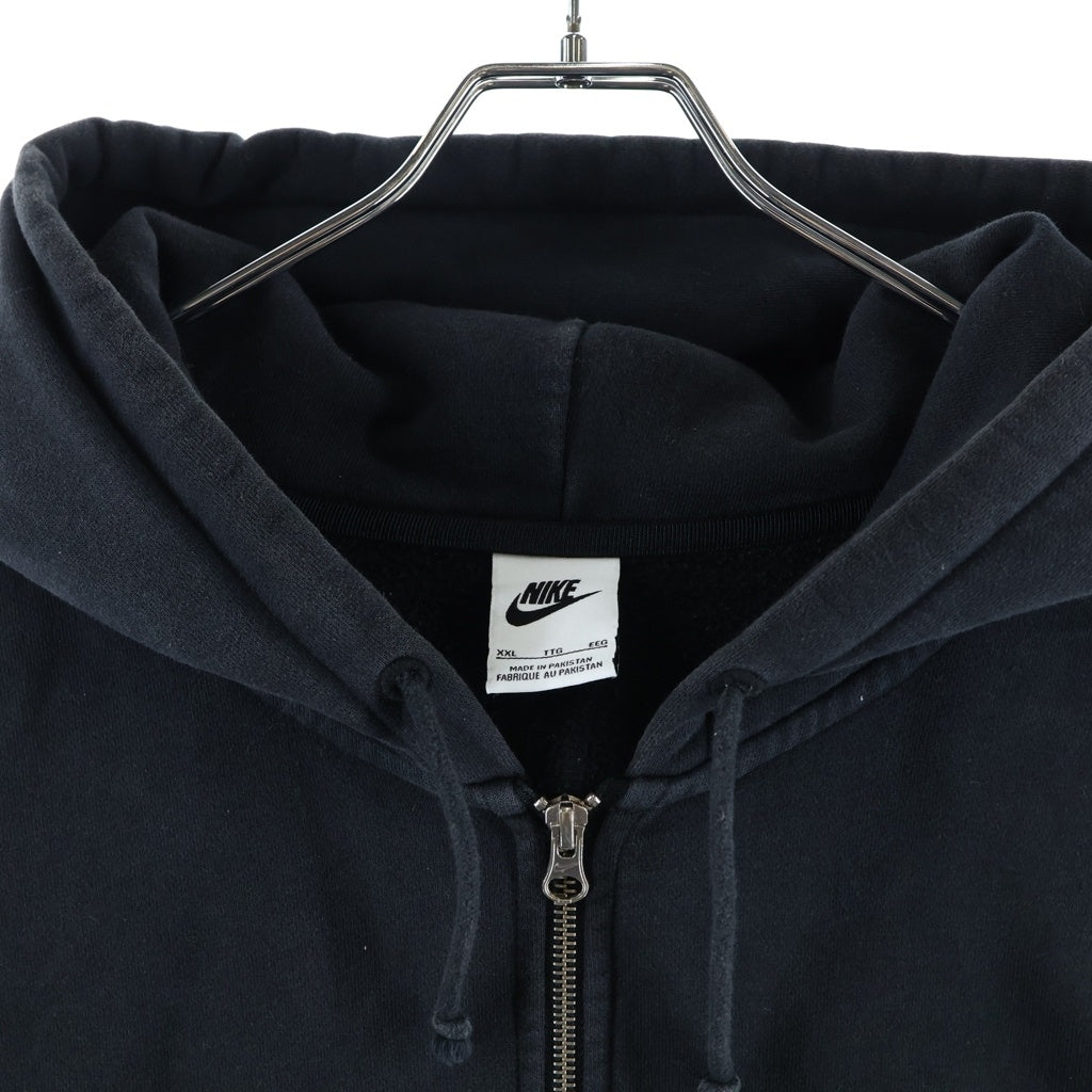 STUSSY(ステューシー) ×STONE WASHED FLEECE ZIP HOODIE ナイキ ストーンウォッシュ加工 ジップアップフリースパーカー フーディー ブラック FJ9175-010