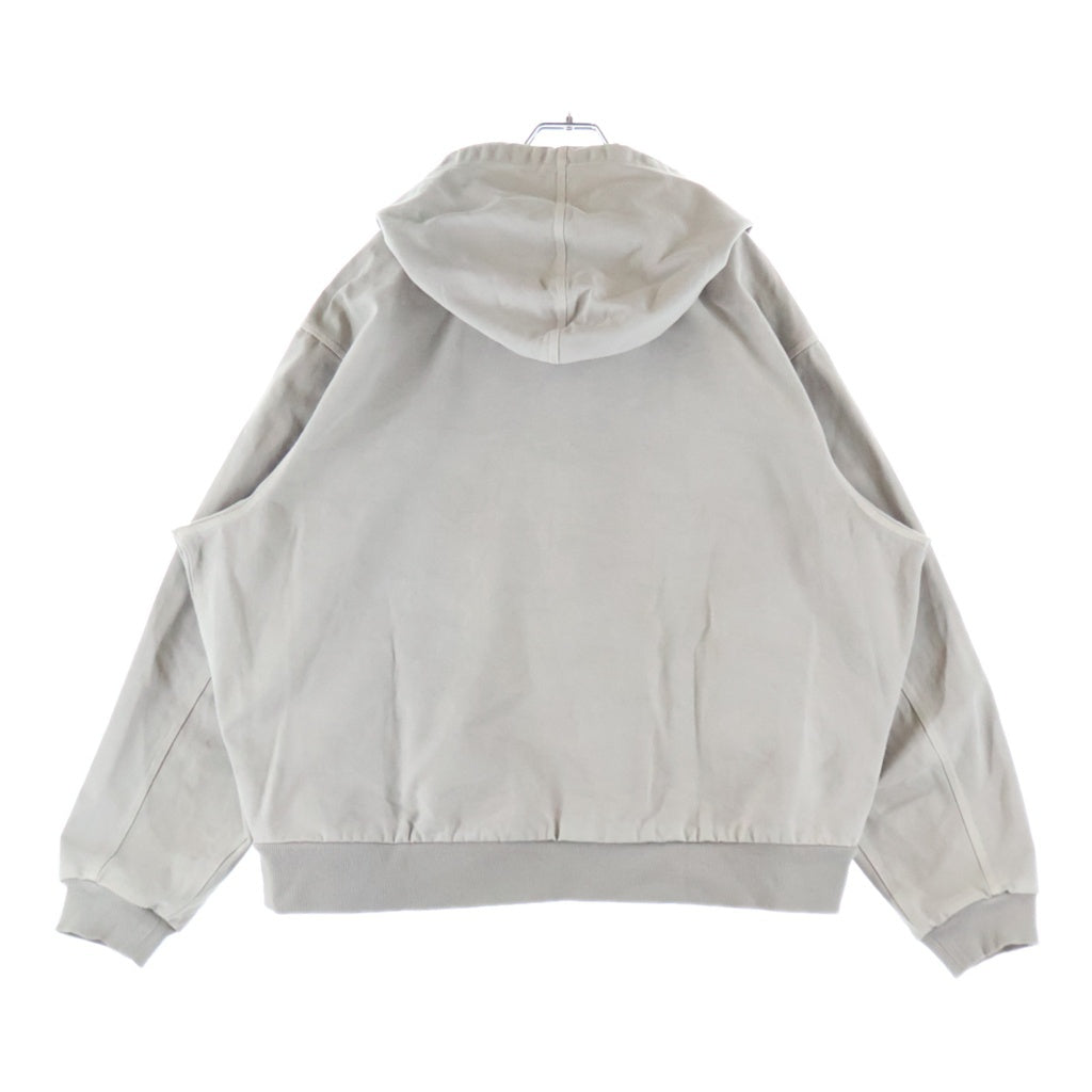NIKE(ナイキ) LIFE UL DYE FULLZIP JACKET コットンキャンバス地 ジップアップフーデッドジャケット グレー FZ6576-014