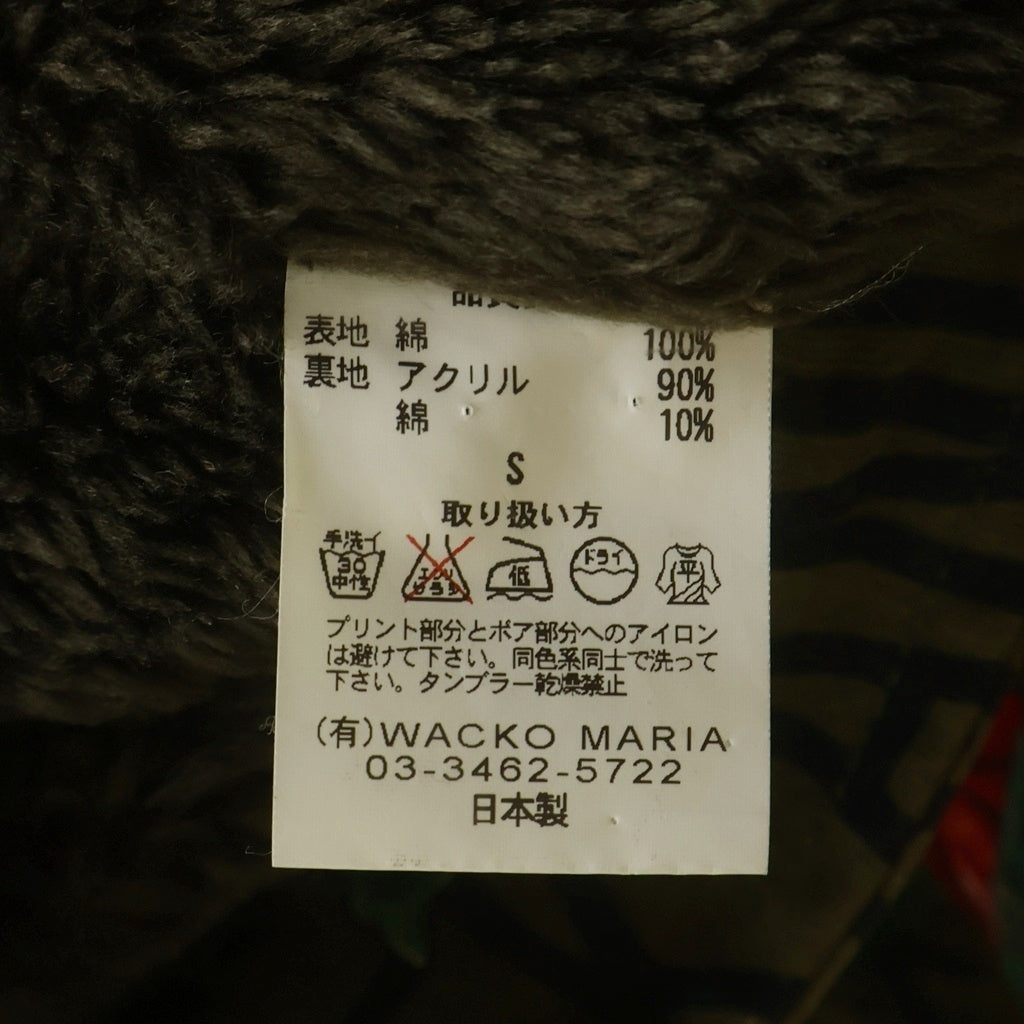 WACKO MARIA(ワコマリア) 09AW N-1 バラ総柄 ボアカラー デッキジャケット カーキ/レッド