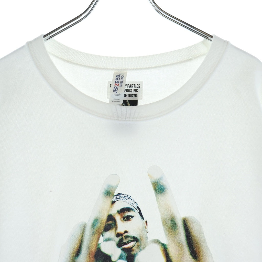 WACKO MARIA(ワコマリア) 23AW 2PAC CREW NECK SWEAT SHIRT 2パック クルーネックスウェットシャツ トレーナー ホワイト TUPAC-WM-SS04