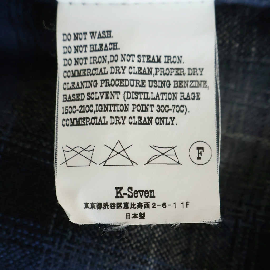 TENDERLOIN(テンダーロイン) 08AW T-WOOL SHT ウール オンブレチェック 長袖オープンカラーシャツ ブルー