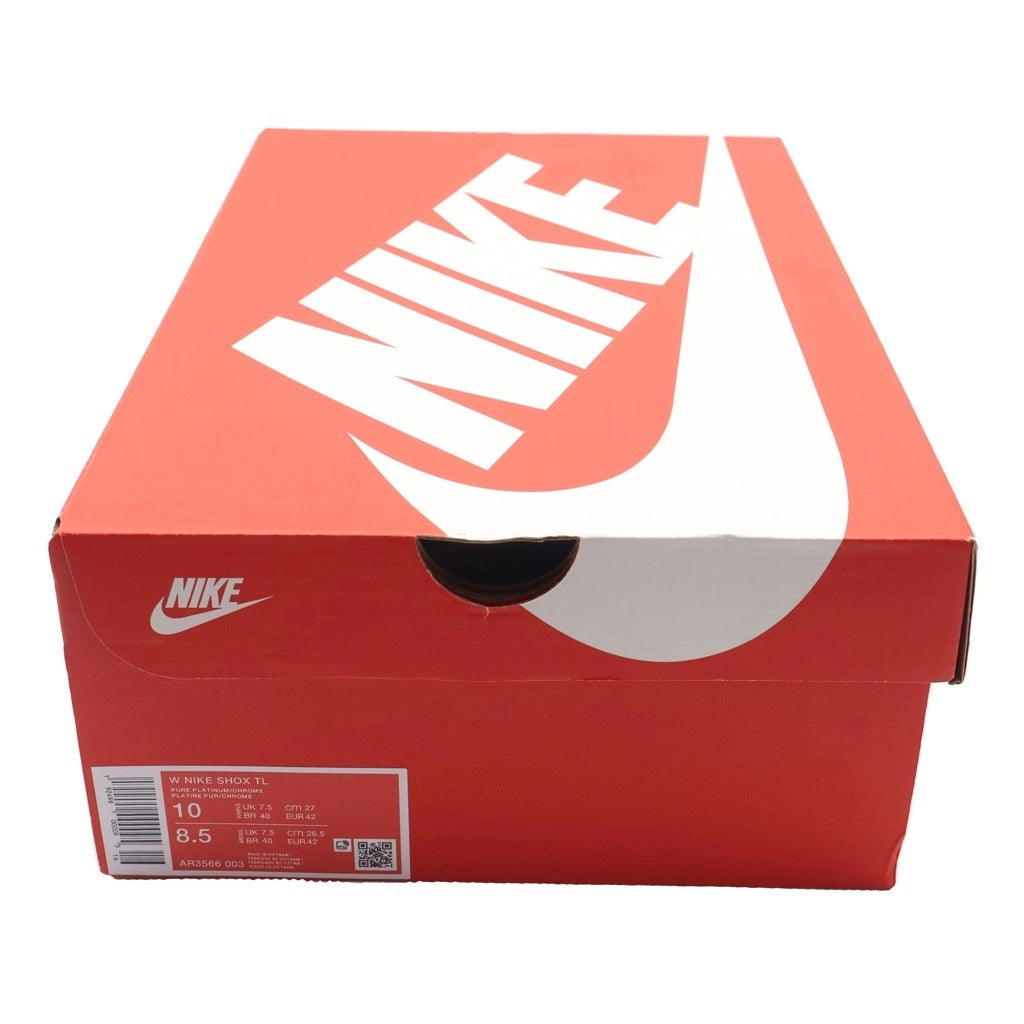 NIKE(ナイキ) WMNS SHOX TL Pure Platinum and Metallic Silver ウィメンズ ショックス ローカットスニーカー シルバー US10/27cm AR3566-003 レディース