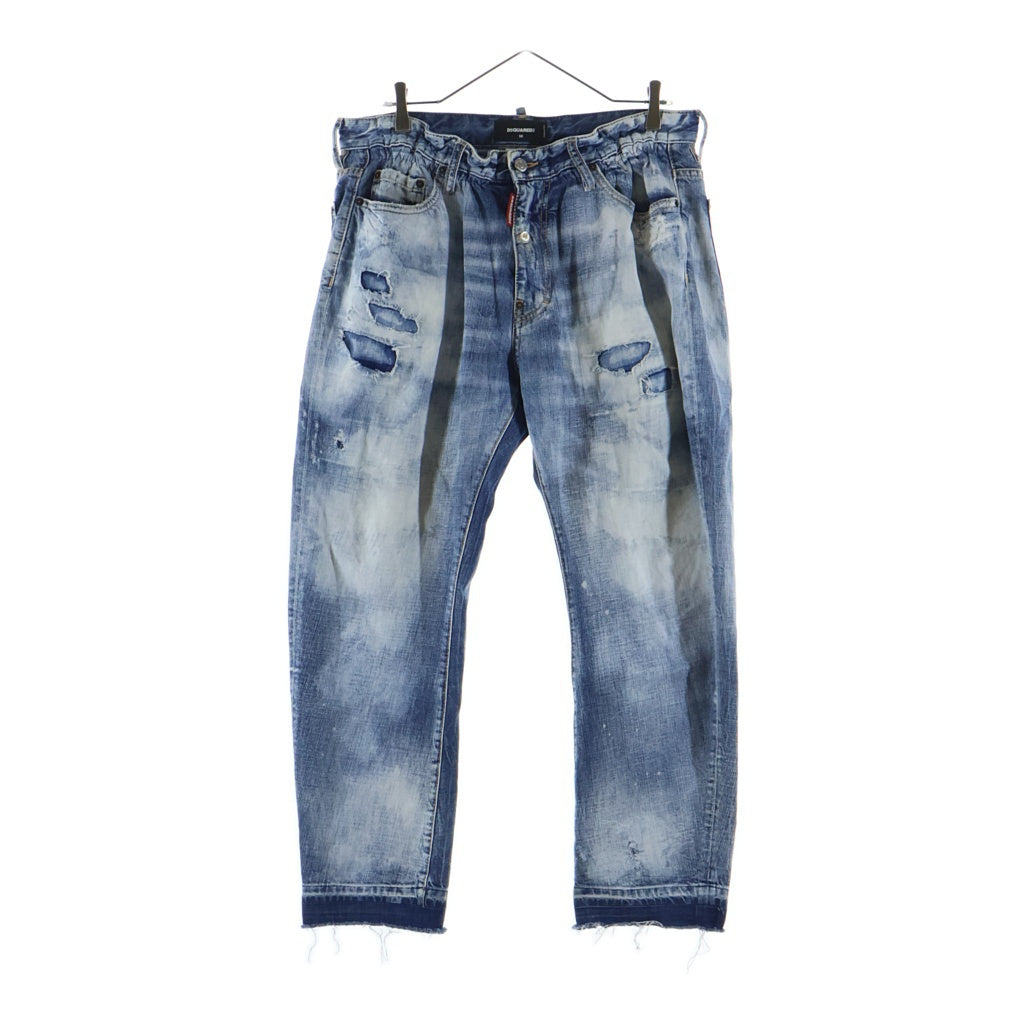 DSQUARED2(ディースクエアード) Big Brother Jean ビッグブラザー ダメージ加工 テーパードデニムパンツ インディゴ S71LB1389