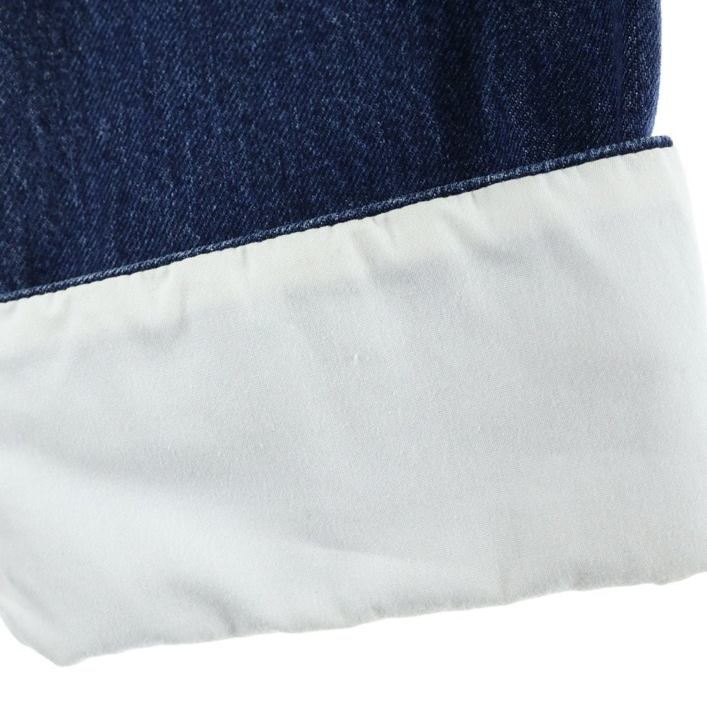 LOEWE(ロエベ) TURN-UP DENIM JEANS フィッシャーマン ターンアップ ボタンフライ ストレートデニムパンツ インディゴ H526Y11W33