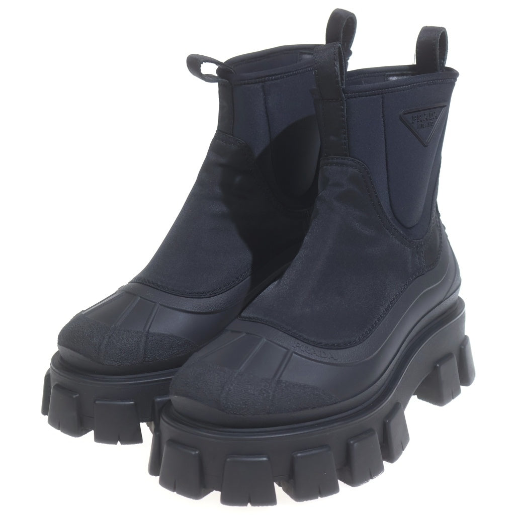 PRADA SPORT(プラダ スポーツ) 22AW Re-Nylon モノリス リナイロン ギャバジン サイドゴアブーツ ブラック 2UE029