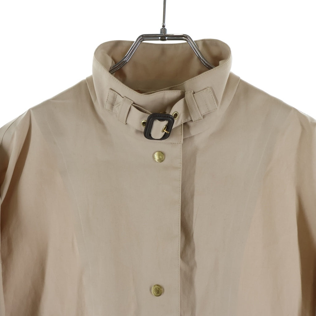 Traditional Weatherwear(トラディショナル ウェザーウェア) 24SS DUDLEY ダドリー カウレザー切り替え ロングコート ベージュ L241APFCO0411SS