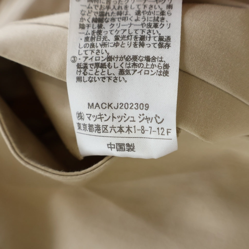 Traditional Weatherwear(トラディショナル ウェザーウェア) 24SS DUDLEY ダドリー カウレザー切り替え ロングコート ベージュ L241APFCO0411SS