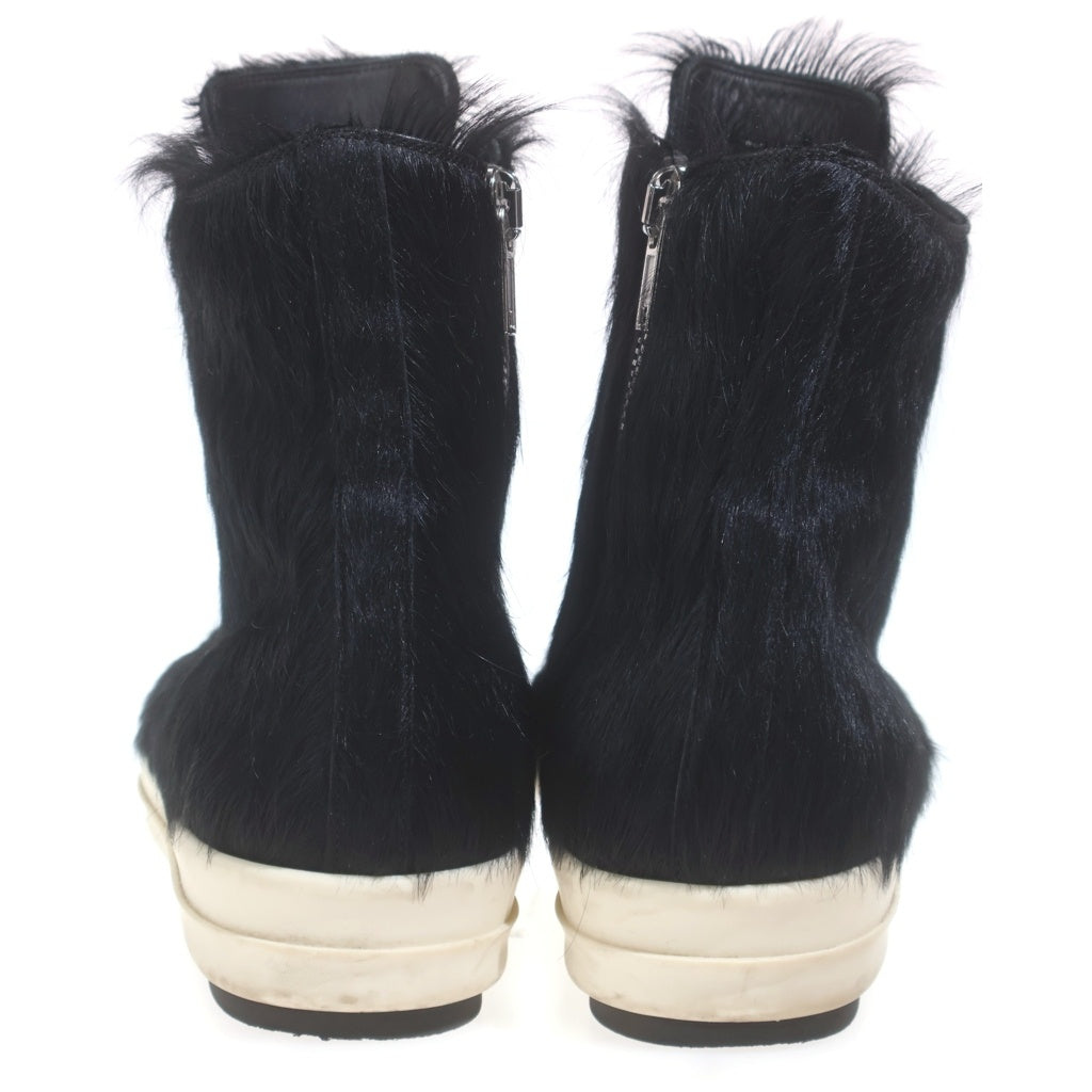 Rick Owens(リックオウエンス) RAMONES Strobe High Pony Hair ラモーンズ ストロボ ポニーヘア レザー ハイカットスニーカー