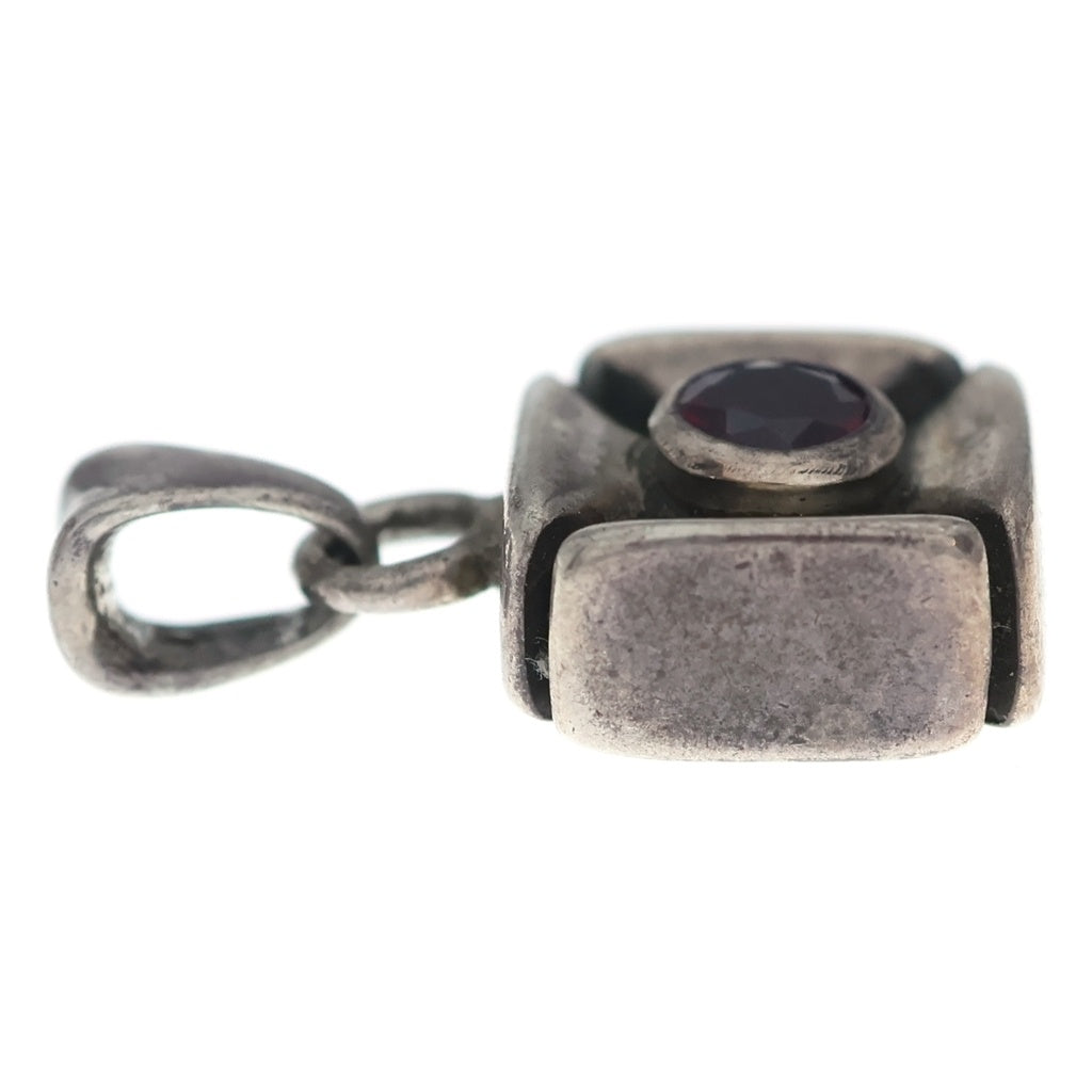 Travis Walker(トラヴィスワーカー) DOUBLE CROSS CHARM ダブルクロスチャーム ネックレストップ ペンダント シルバー/レッド