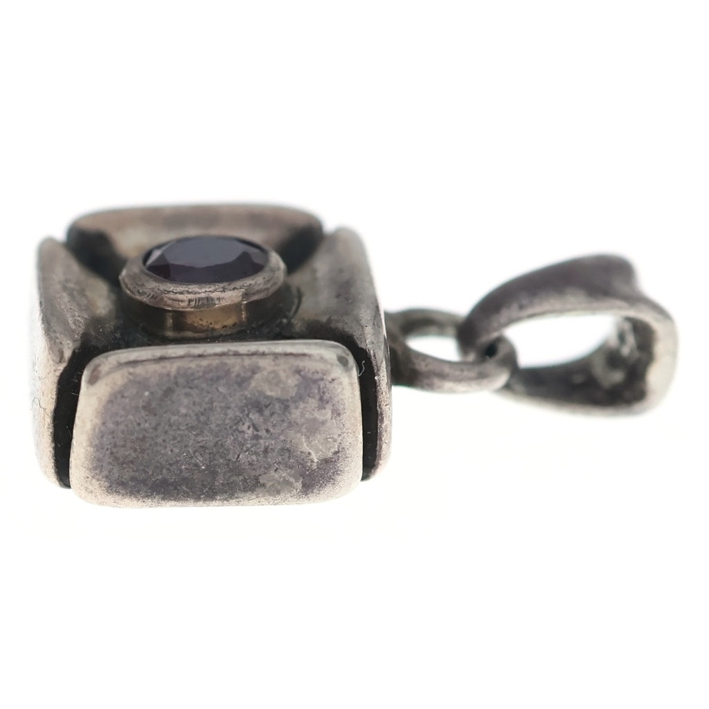 Travis Walker(トラヴィスワーカー) DOUBLE CROSS CHARM ダブルクロスチャーム ネックレストップ ペンダント シルバー/レッド