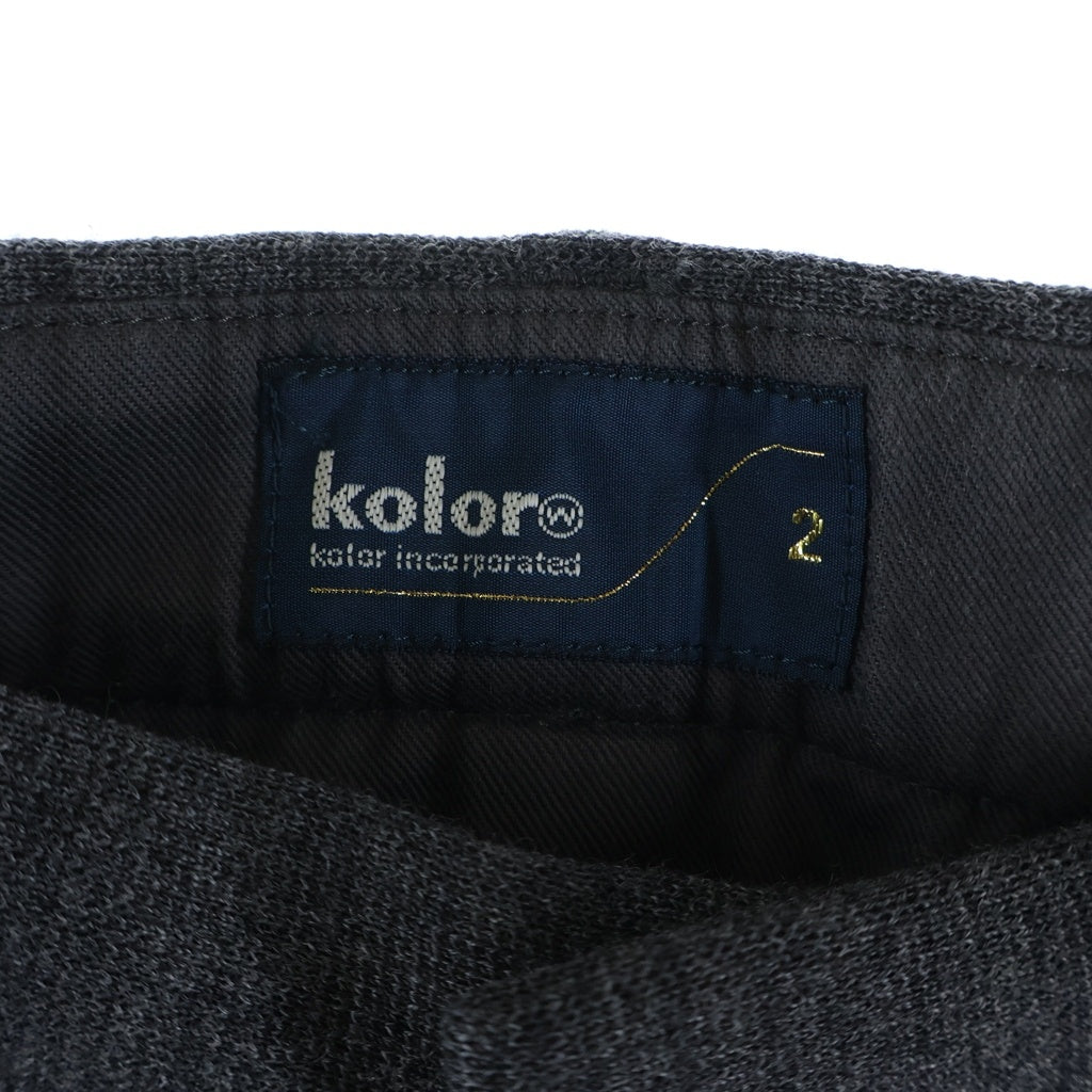 kolor(カラー) 21AW サンプル ウール セミフレア スラックスパンツ グレー 21WCL-SAMPLE