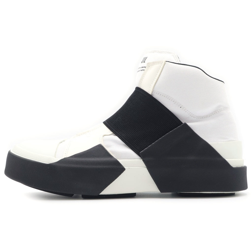 NILoS(ニルズ) MULTI EDGE SOLE SNEAKER マルチエッジソール ハイカットスニーカー ホワイト/ブラック 002FWM1