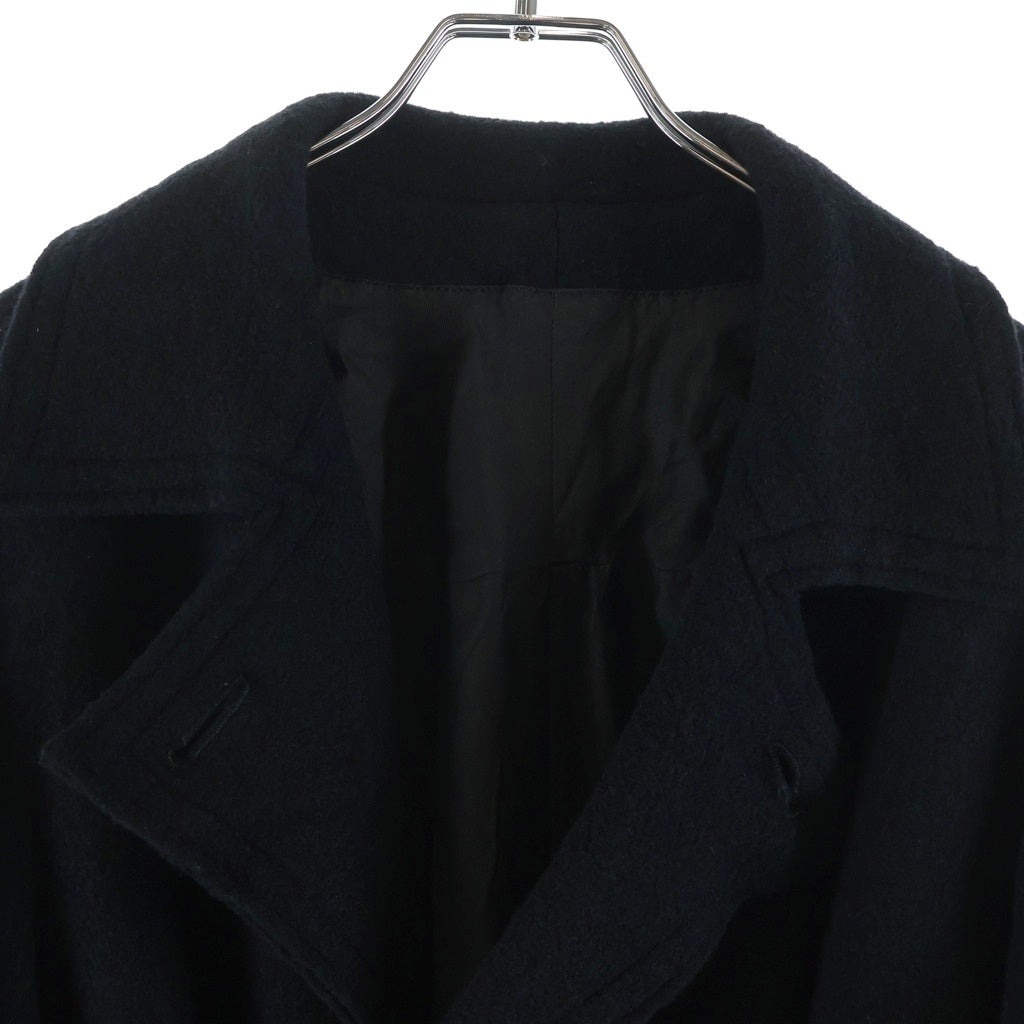 THE VIRIDI-ANNE(ザヴィリジアン) 19AW コットン 縮絨リバーシブルコート ブラック VI-3124-04