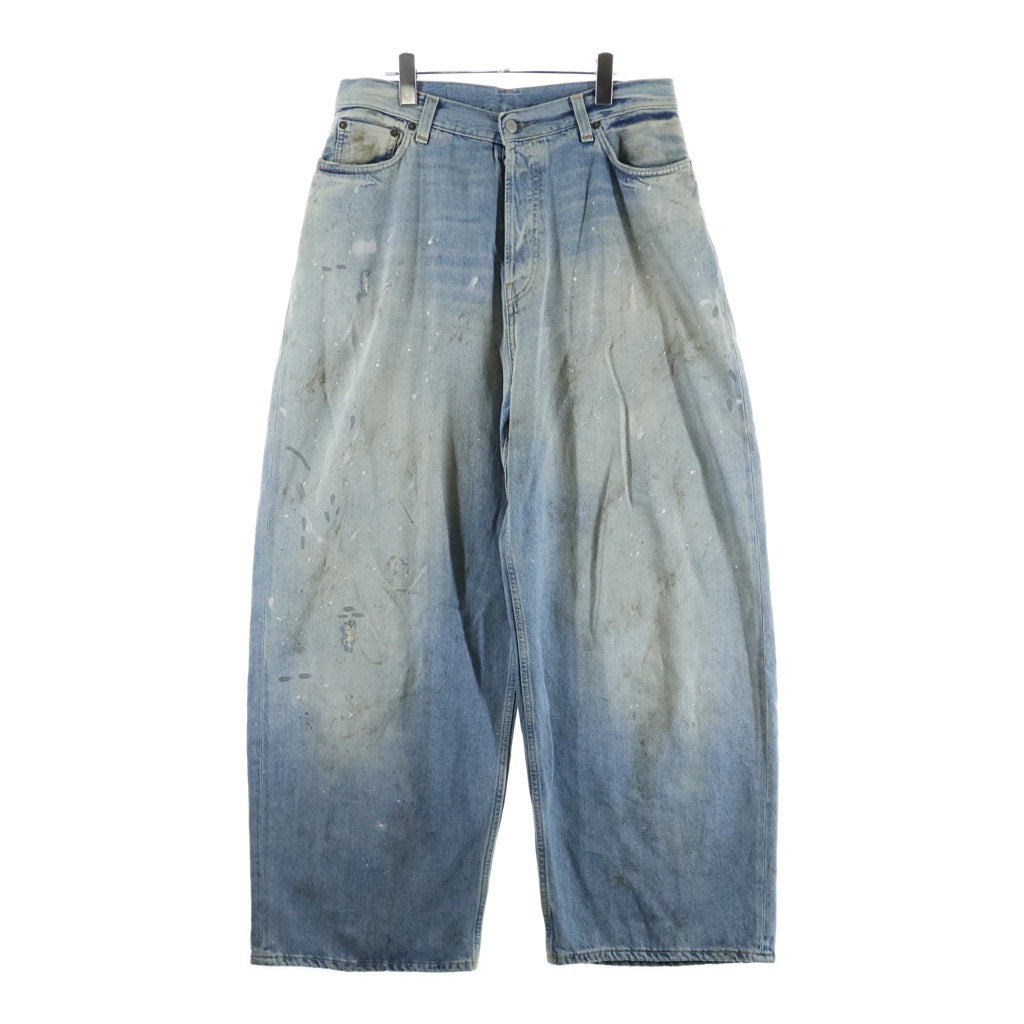 Acne Studios(アクネ ストゥディオズ) 2023M FN Trafalgar スーパーバギーフィットジーンズ ユーズド加工 ボタンフライデニムパンツ インディゴ B00343
