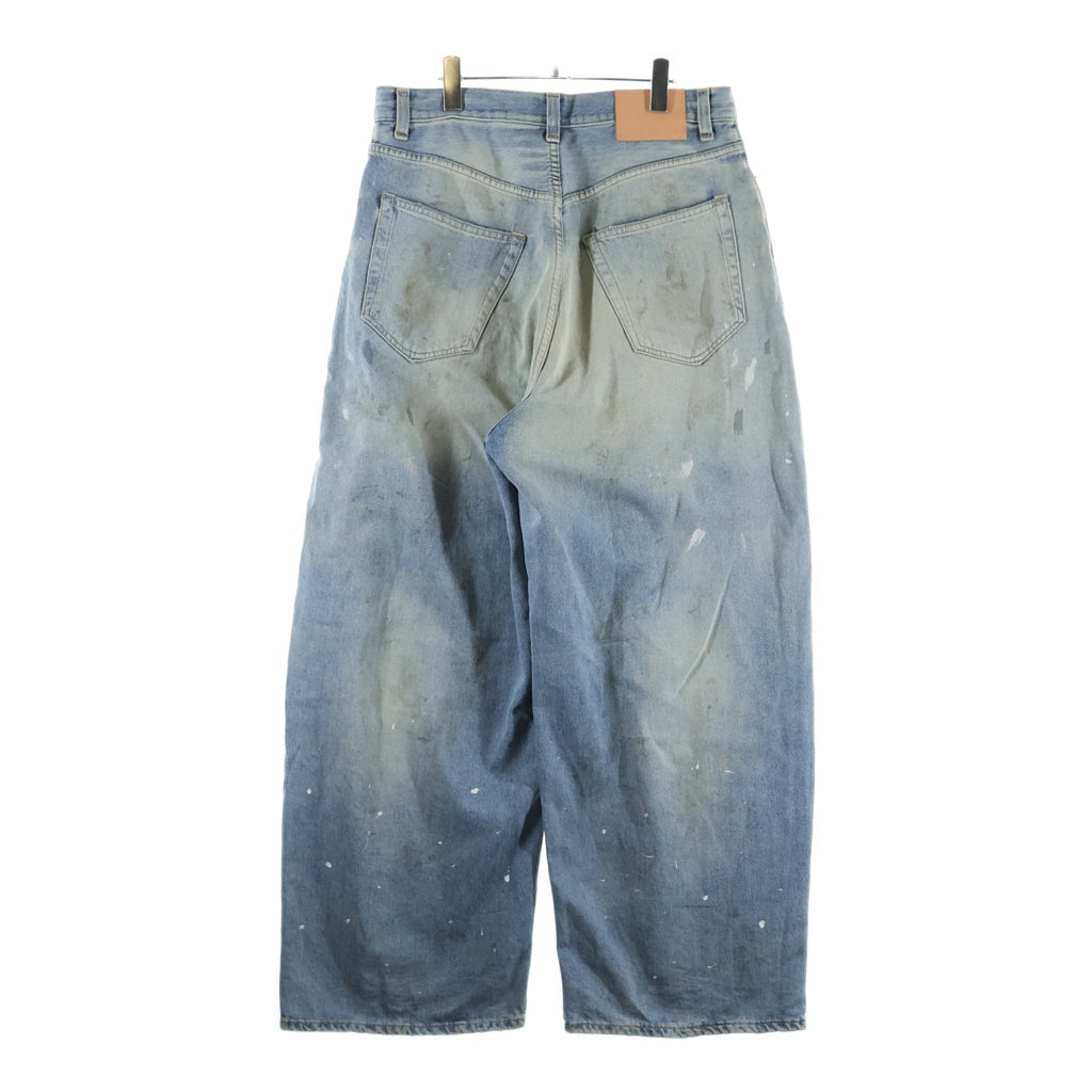 Acne Studios(アクネ ストゥディオズ) 2023M FN Trafalgar スーパーバギーフィットジーンズ ユーズド加工 ボタンフライデニムパンツ インディゴ B00343
