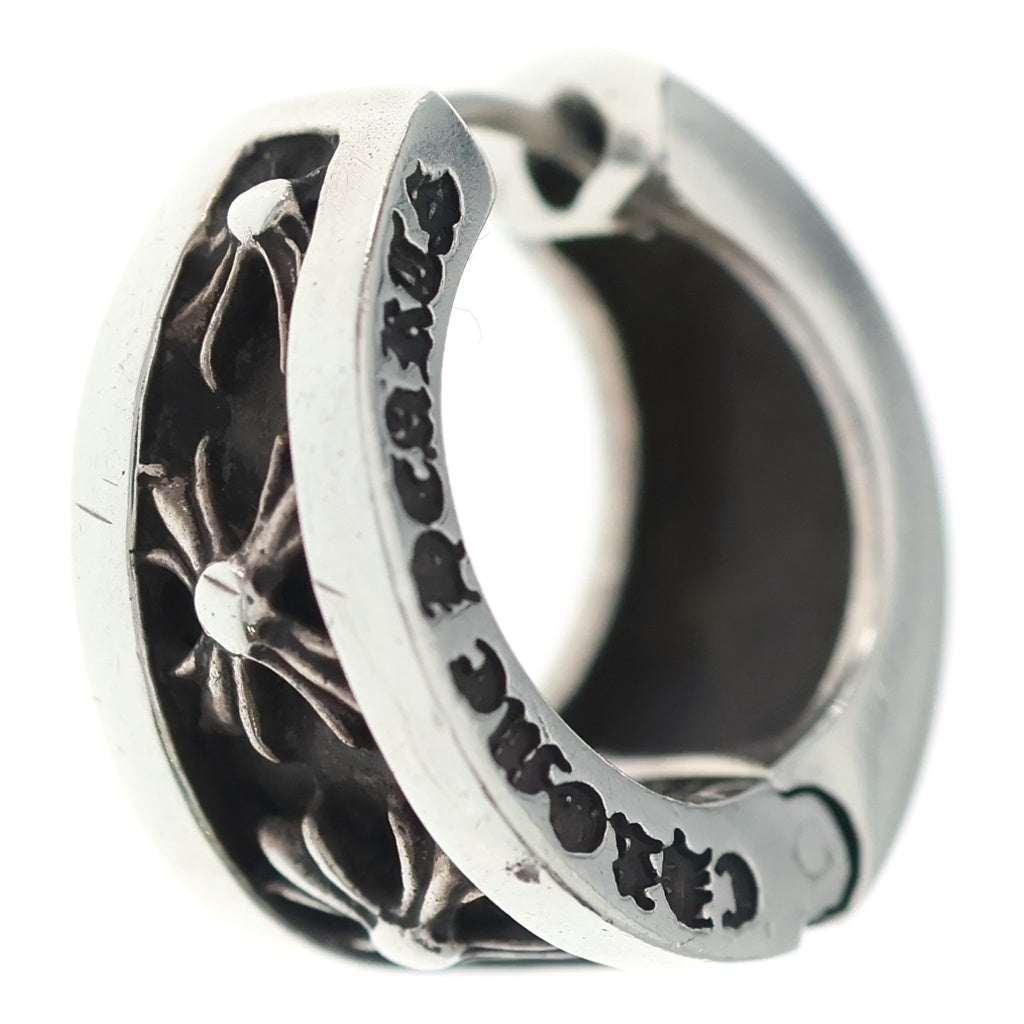 CHROME HEARTS(クロムハーツ) NARROW V-CHX R ナローVバンド CHプラス フープピアス シルバー