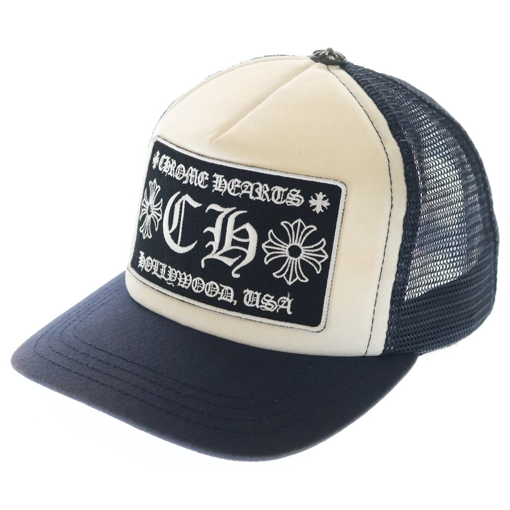 CHROME HEARTS(クロムハーツ) OLD CH TRUCKER CAP オールド CHロゴ メッシュ トラッカーキャップ 帽子 ネイビー/ホワイト