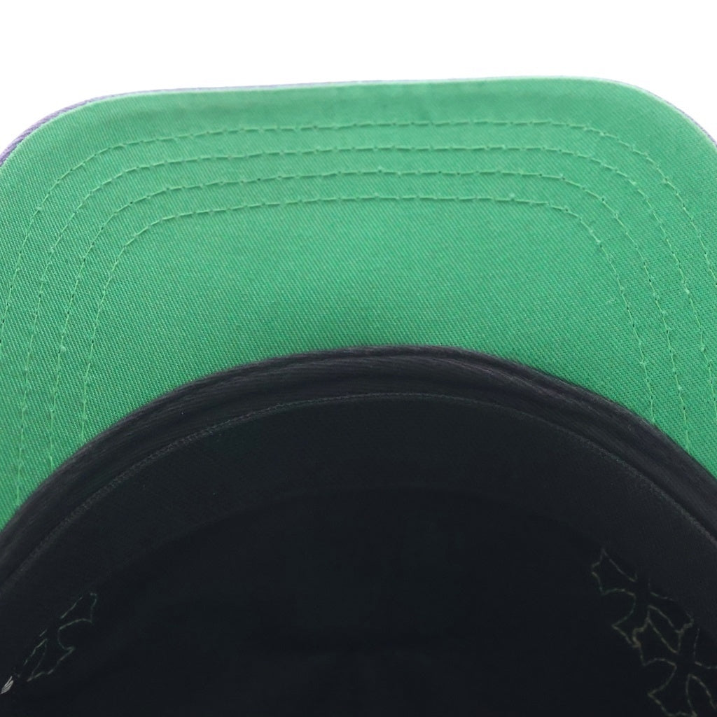 CHROME HEARTS(クロムハーツ) CH HAT CH刺繍 クロスパッチ 5パネル ベースボールキャップ 帽子 パープル/グリーン