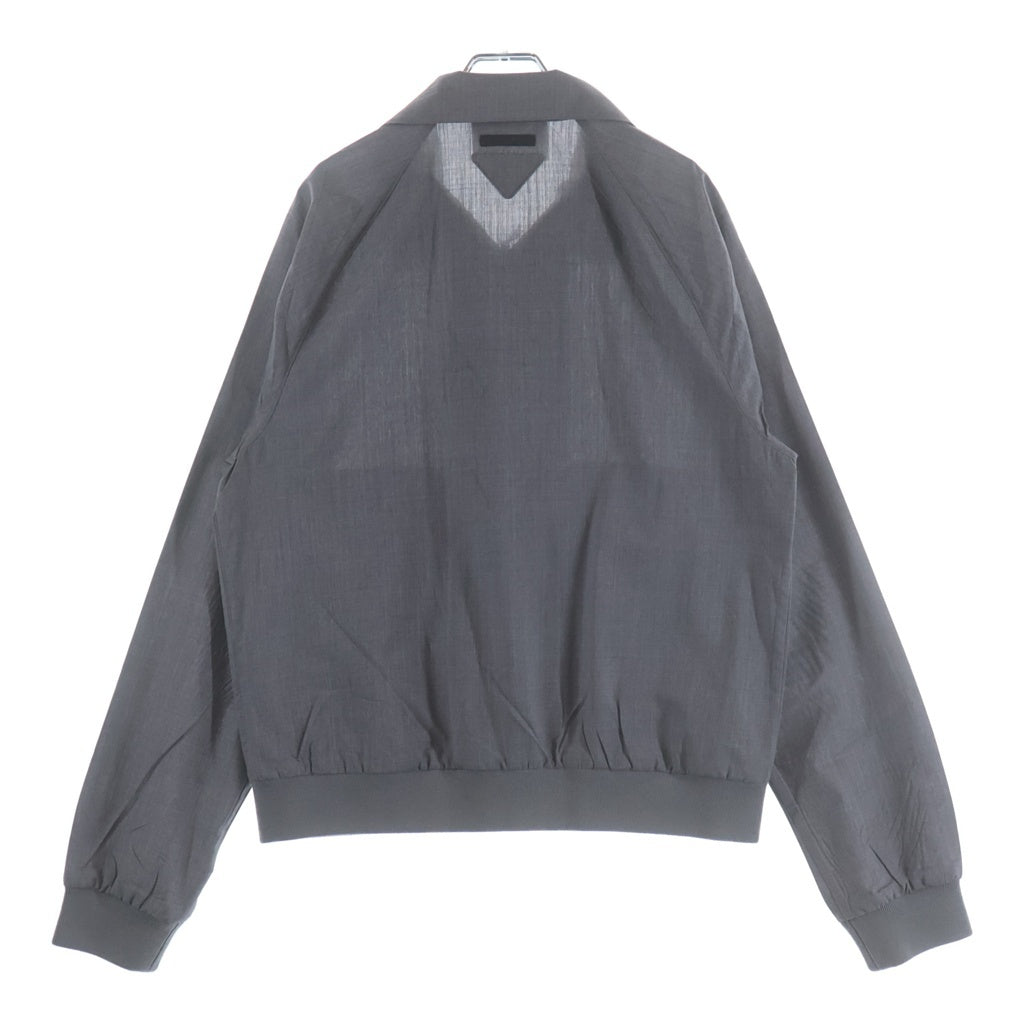 PRADA(プラダ) 25SS ライトウェイトウール ボンバージャケット ジップアップブルゾン グレー SGC874