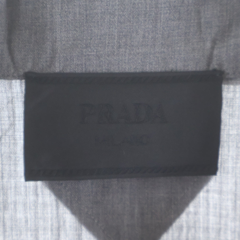 PRADA(プラダ) 25SS ライトウェイトウール ボンバージャケット ジップアップブルゾン グレー SGC874