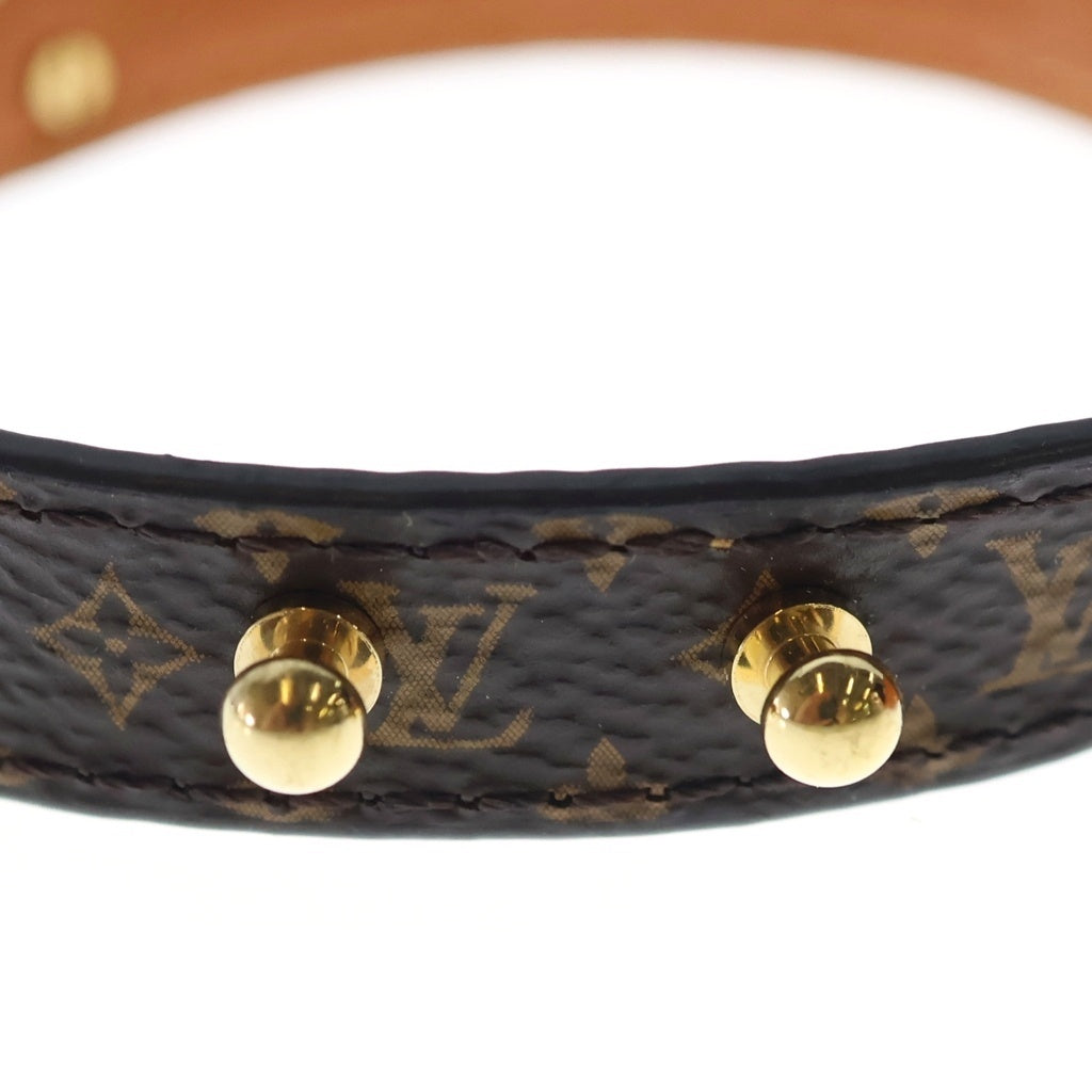 LOUIS VUITTON(ルイヴィトン) ブレスレット エセンシャル V モノグラム レザーブレスレット ブラウン M6042 レディース