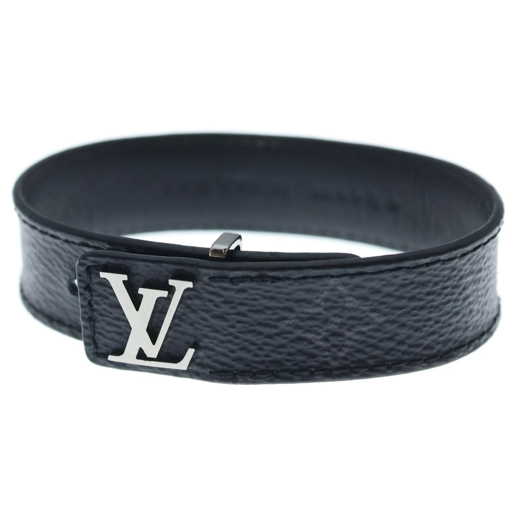 LOUIS VUITTON(ルイヴィトン) ブレスレット LV スリム モノグラム レザーブレスレット ブラック M6456 レディース