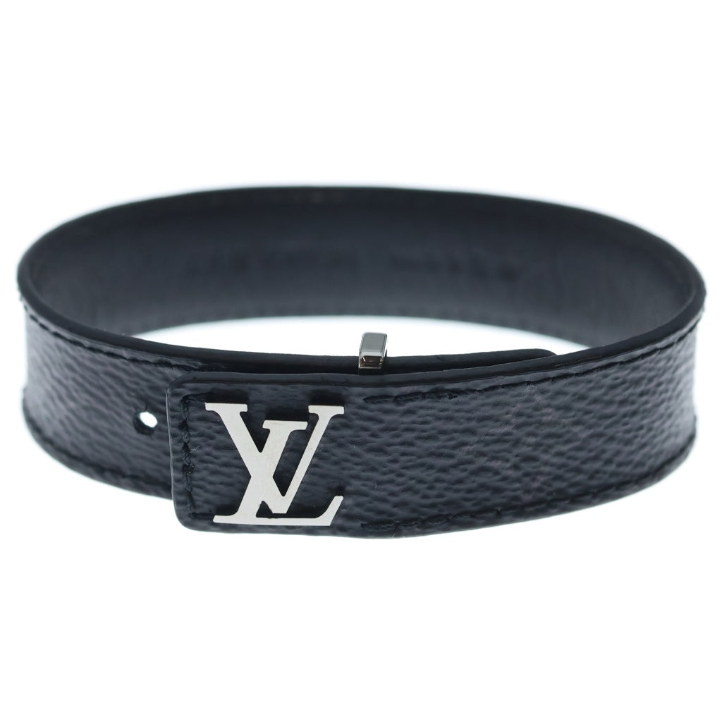 LOUIS VUITTON(ルイヴィトン) ブレスレット LV スリム モノグラム レザーブレスレット ブラック M6456 レディース